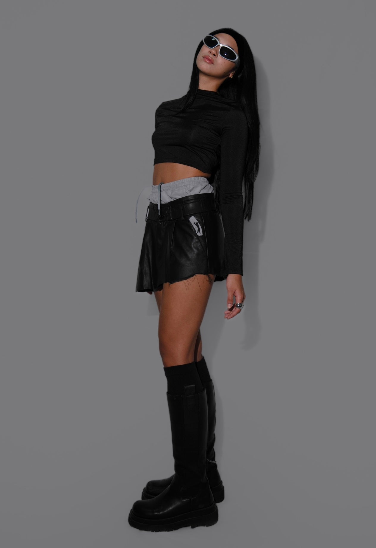 Leather Mini Slazenger Skirt