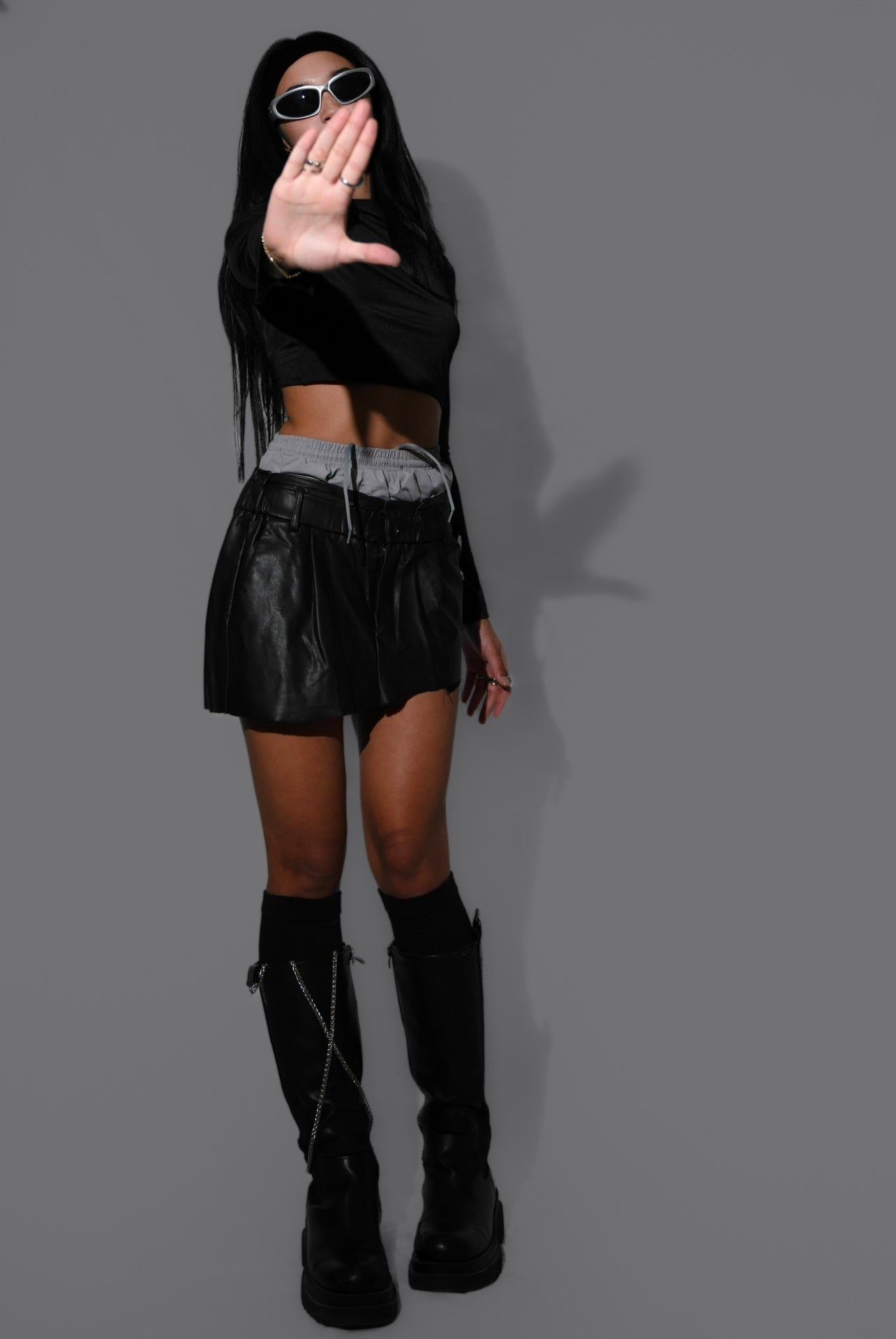 Leather Mini Slazenger Skirt