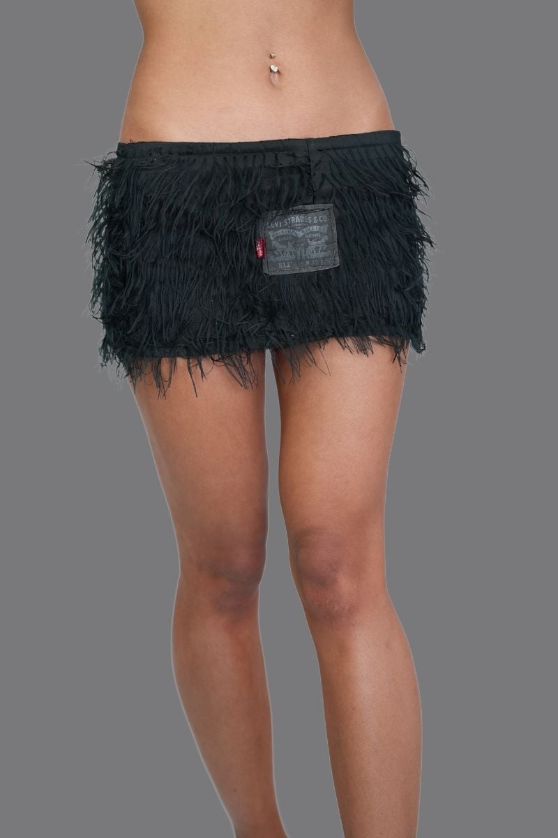 Levis Fur Mini Skirt
